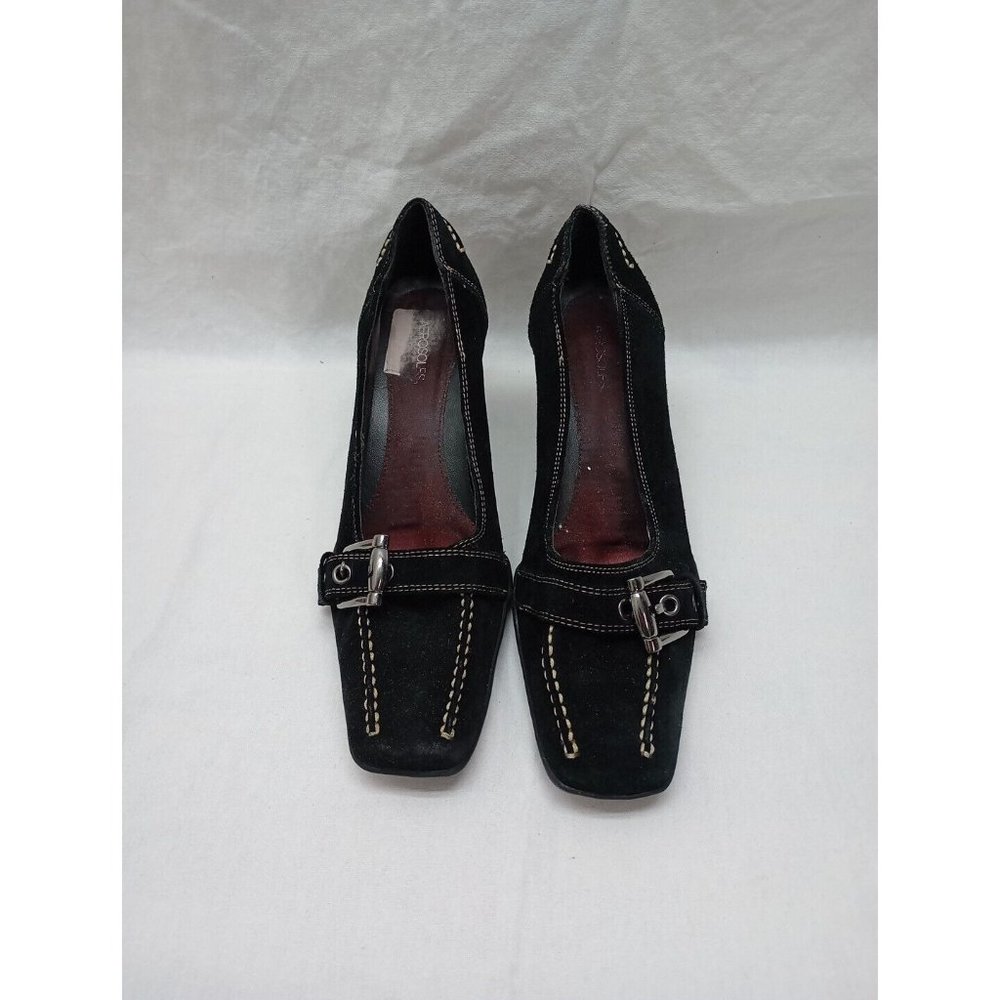 Aerosoles Women Slip On Heels Pumps Black Suede shoes Size US 10B